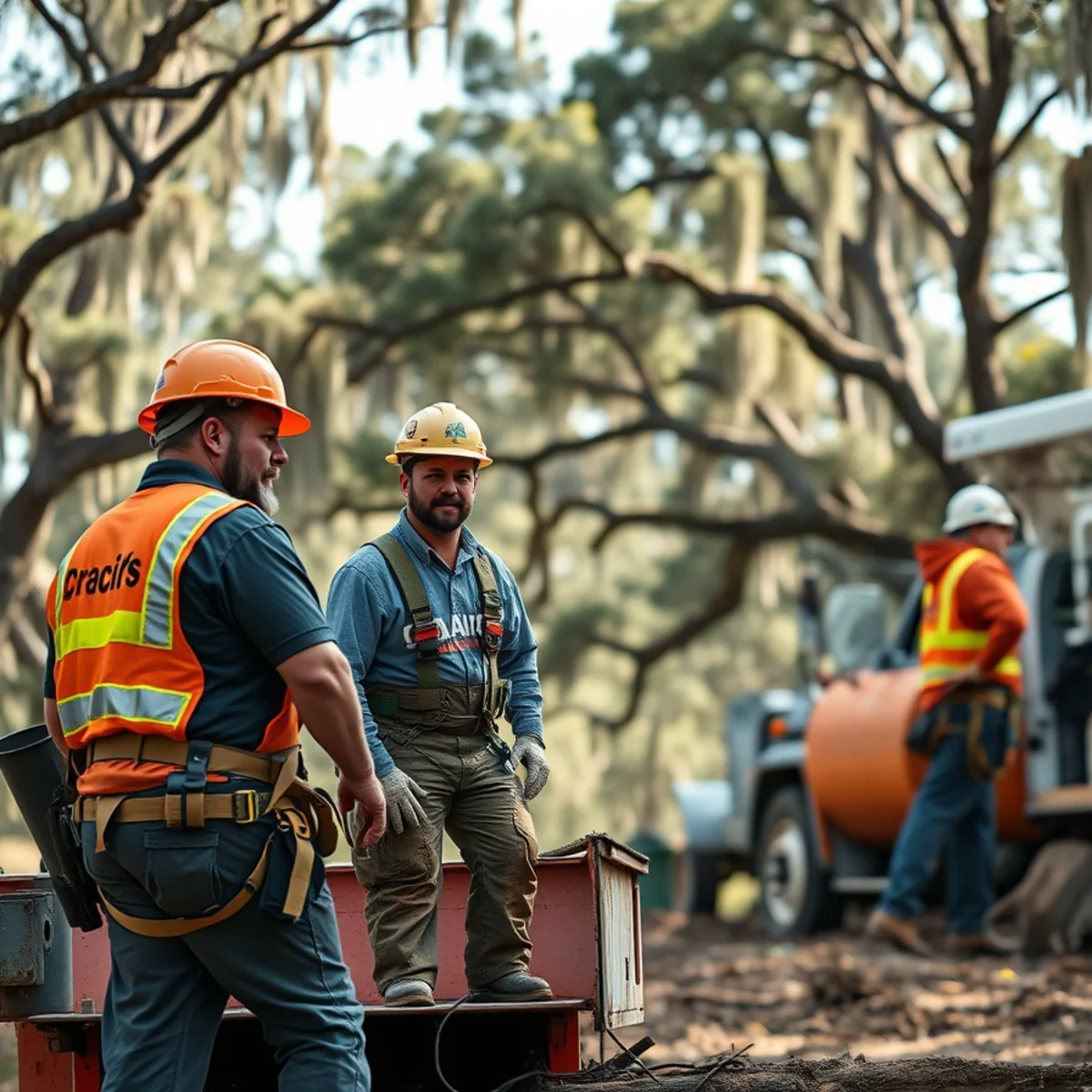 Tree service crew working in Bloomingdale, GA