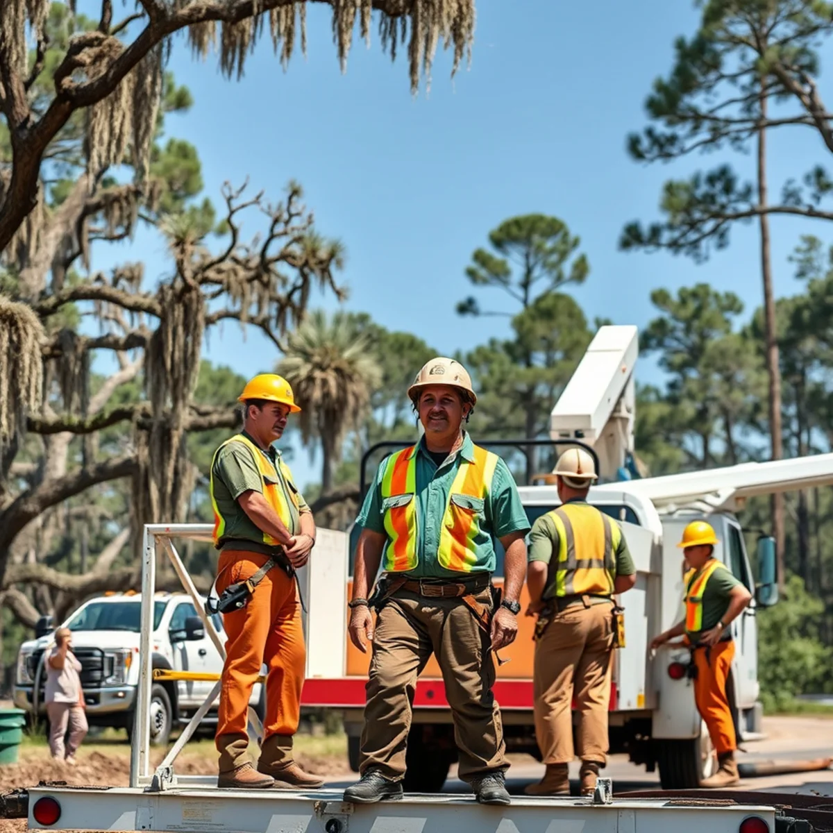 Tree service crew working in Georgetown, GA