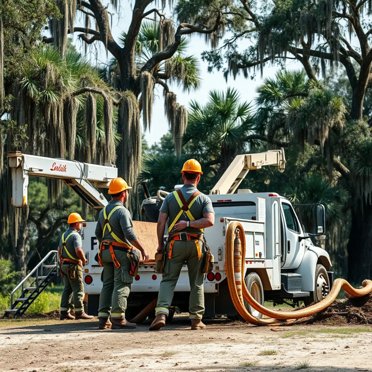 Tree service crew working in Riceboro, GA